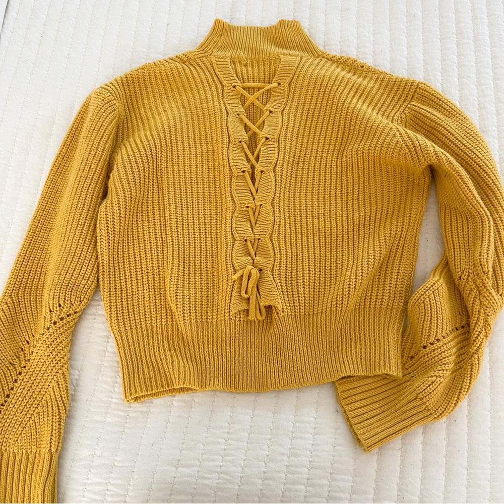 Yellow Turtleneck Sweater - Picture 3 of 4